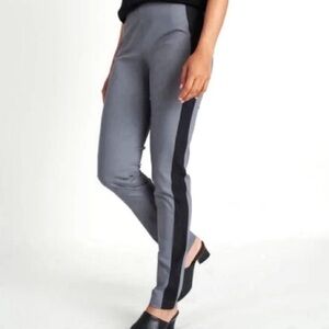 Kit and Ace Woman Gray Side Stripe Tuxedo Pants SZ8 Contemporary Classic Preppy